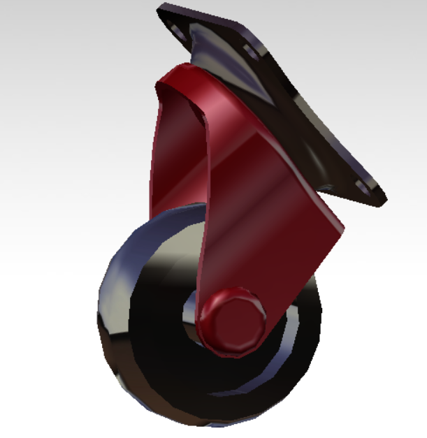 Swiveling wheel of trolleys - CADBASICS